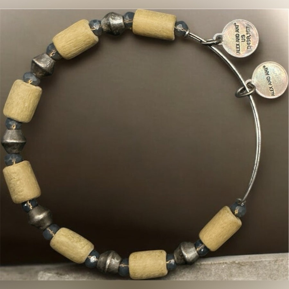 Alex And Ani  PALM WILDBERRY Beaded Charm Bangle Bracelet